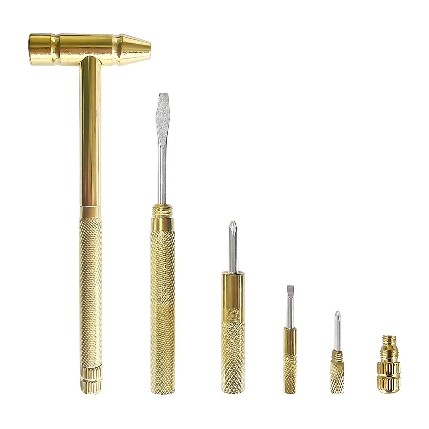 Multi Purpose 5-in-1 Small Hammer Tool With Interchangeable Screwdriver