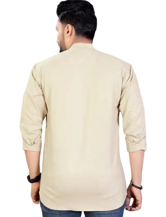Men's collection Fit Full Sleeve Cotton Short Kurta Pack of 3