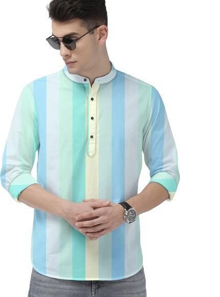 Men's Collection Color Block Spread Collar Casual Shirt