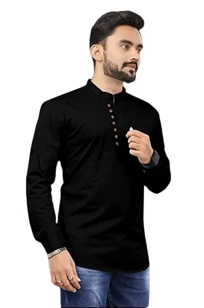 Men's collection Fit Full Sleeve Cotton Short Kurta Pack of 3